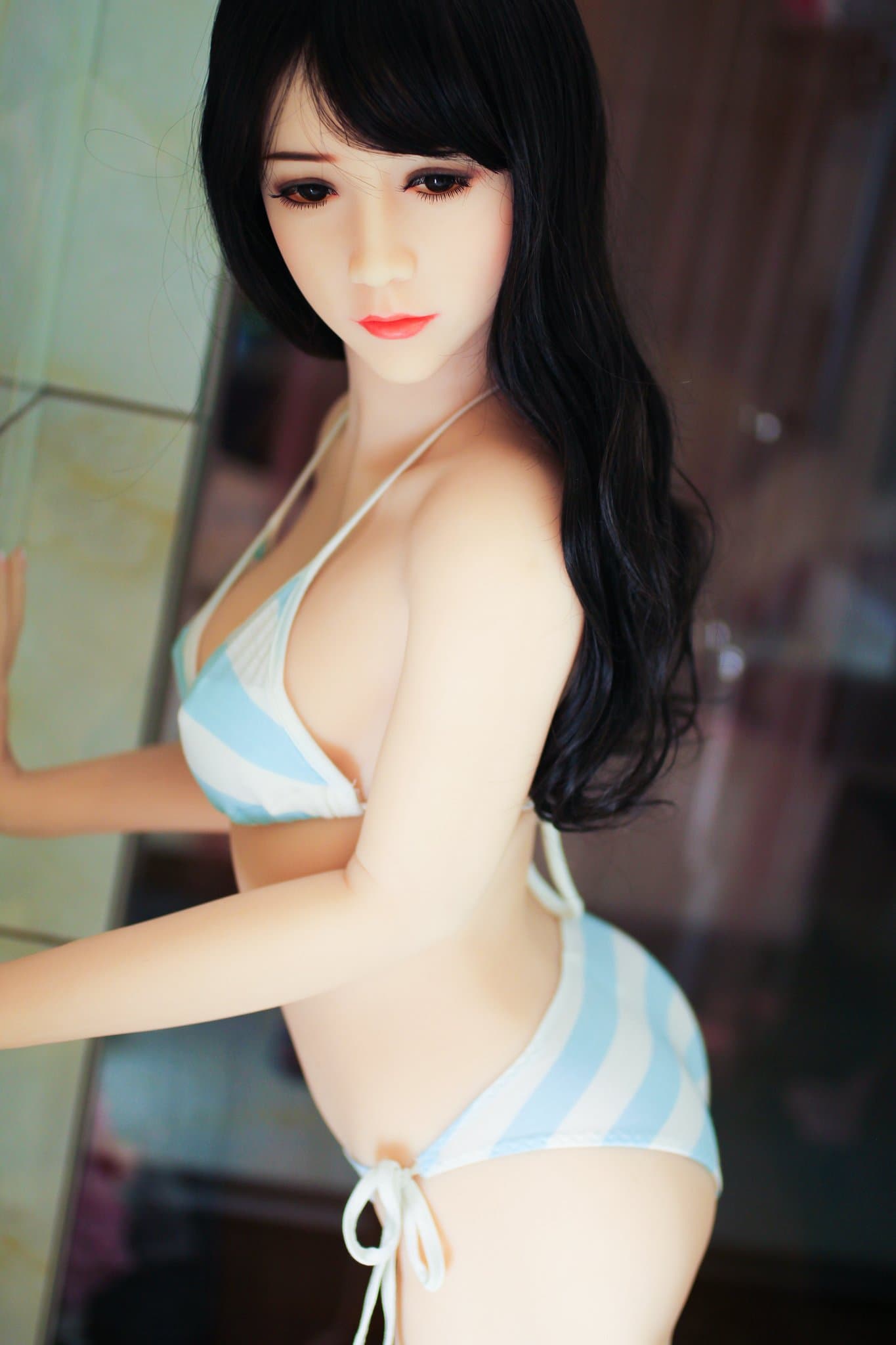 ilene 153cm black hair japanese skinny flat chested tpe wm asian sex doll(8)