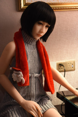 sylvia 158cm black hair japanese skinny flat chested tpe wm asian sex doll(6)
