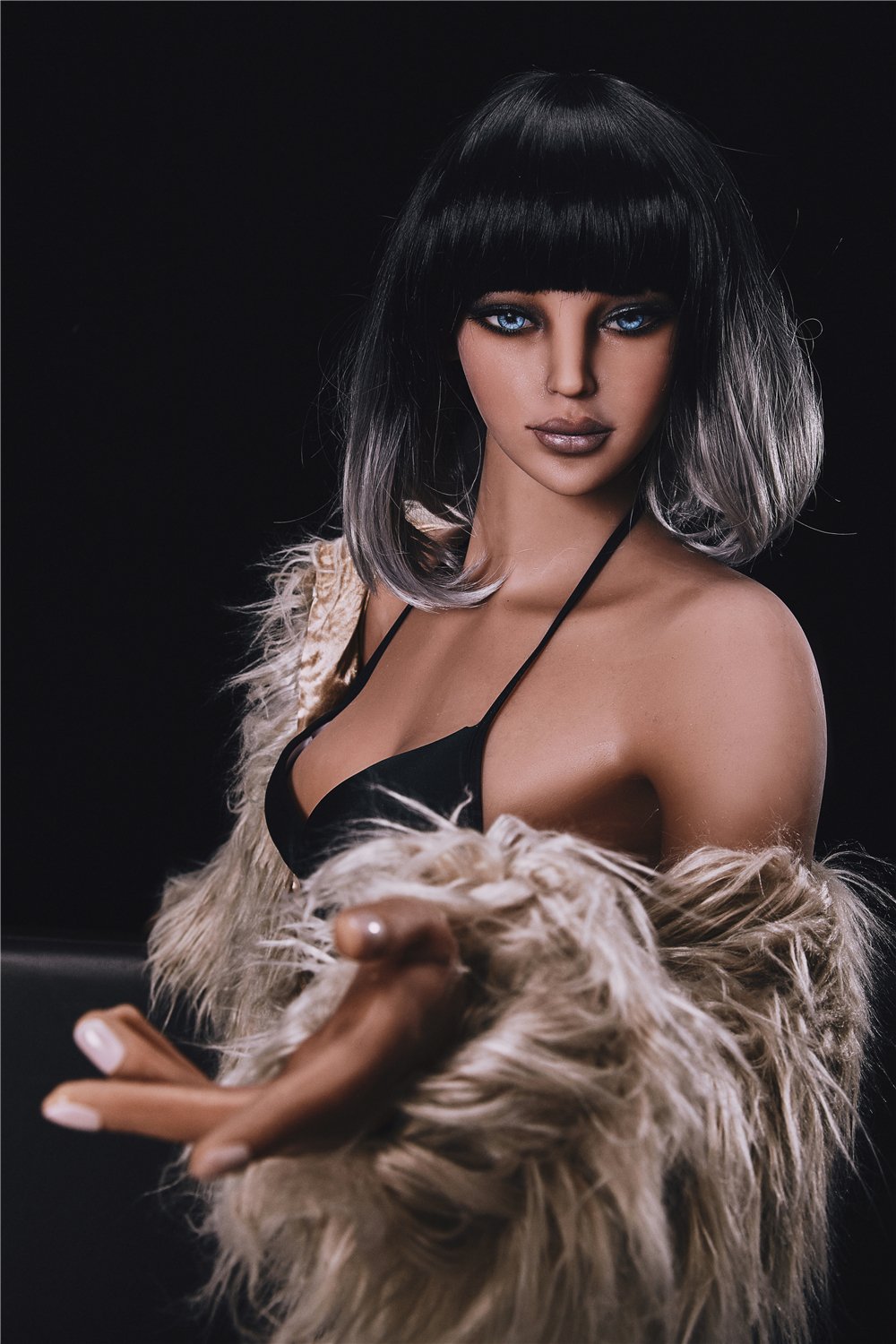 alanna 168cm black hair brown medium tits athletic flat chested tpe sex doll(11)