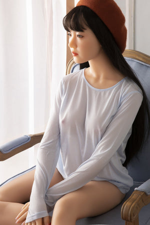 deirdre 152cm black hair japanese medium tits skinny silicone asian small sex doll(3)