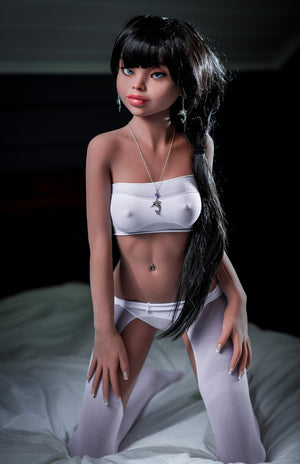 cyndee 150cm black hair skinny flat chested tpe wm small sex doll(2)
