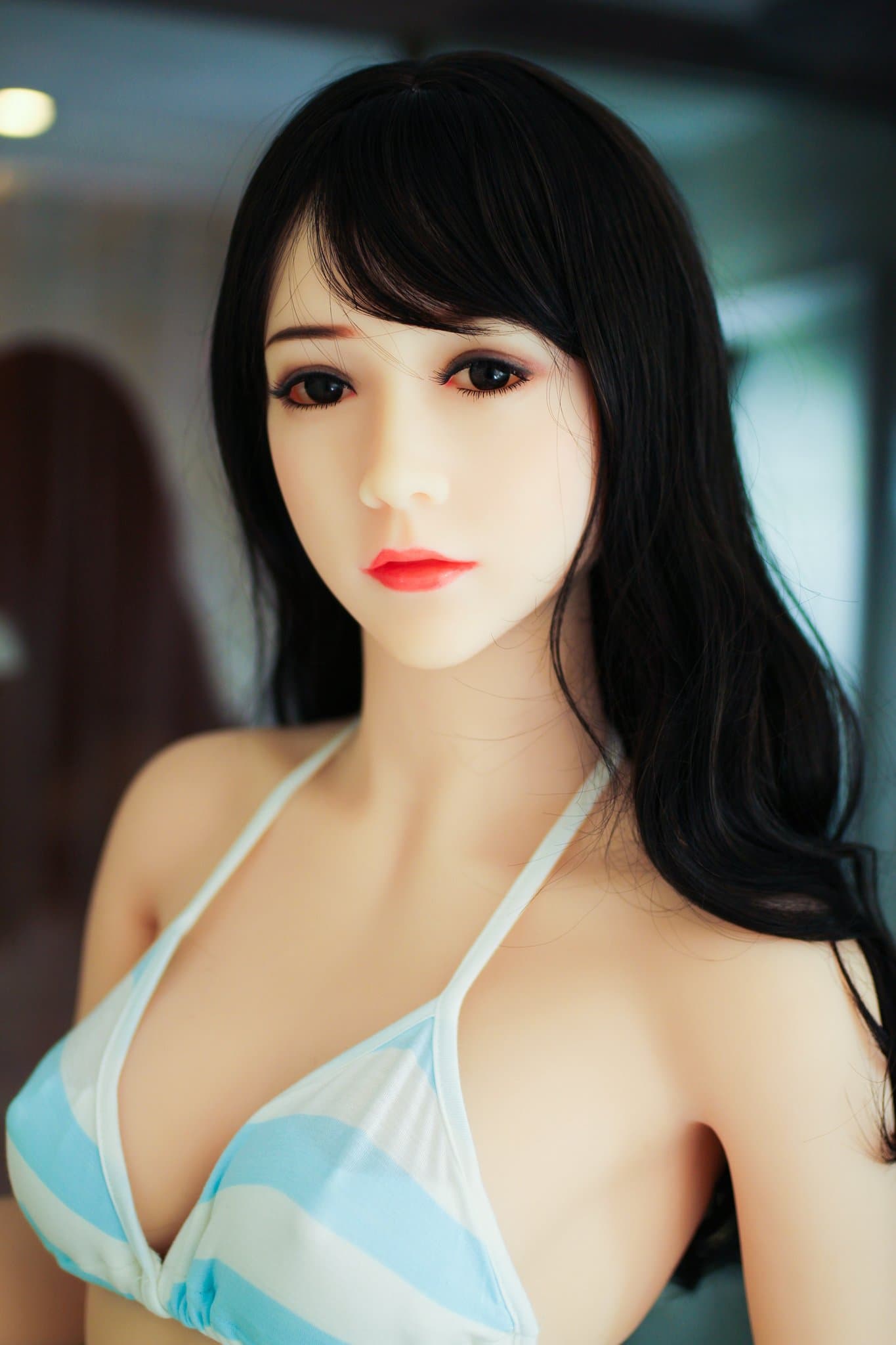 ilene 153cm black hair japanese skinny flat chested tpe wm asian sex doll(2)