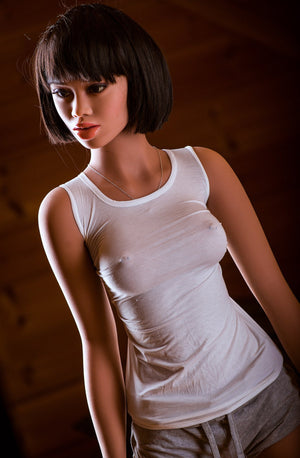 donna 157cm black hair skinny flat chested tan skin tpe wm teen sex doll(6)