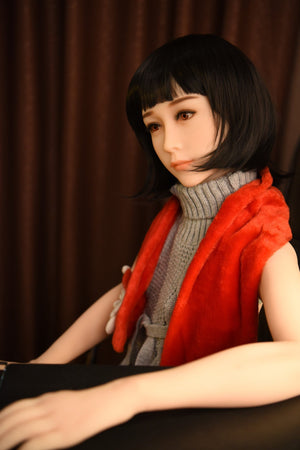 sylvia 158cm black hair japanese skinny flat chested tpe wm asian sex doll(2)