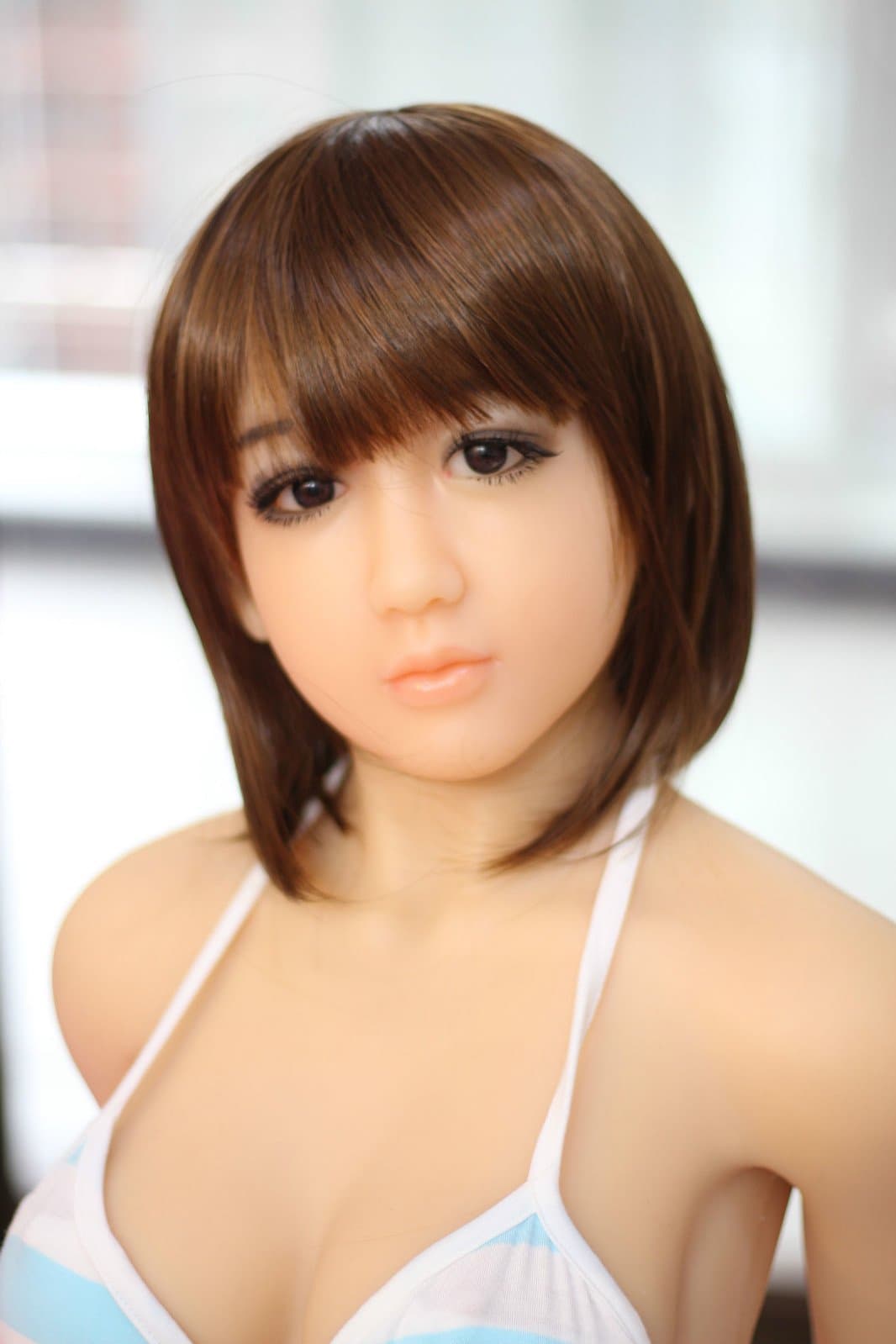 mimi 148cm af brown hair medium tits skinny tpe asian small sex doll(3)