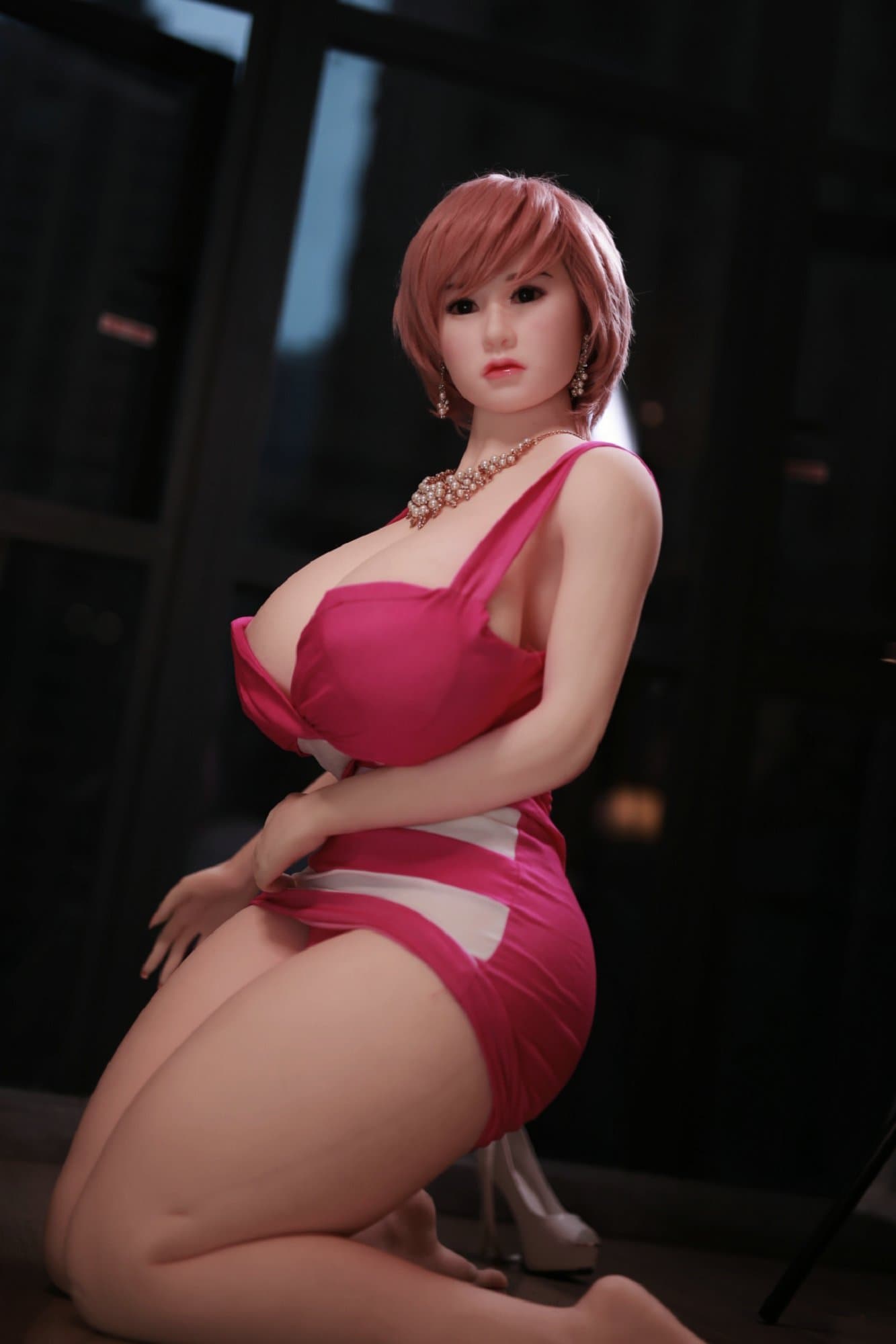 kay 159cm 5ft3 curvy giant massive tits jy red hair tpe sex doll(4)