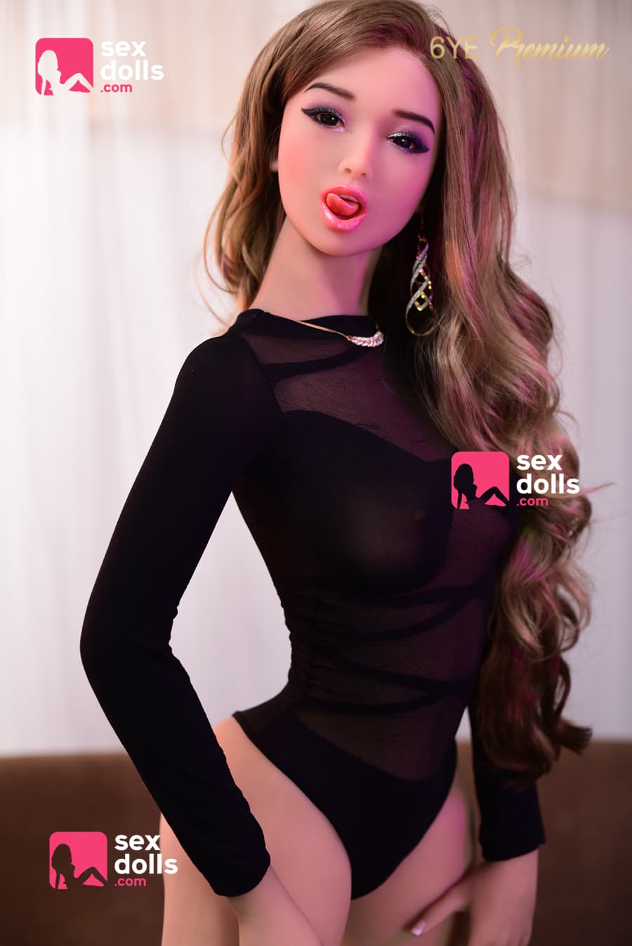 margo 158cm brown hair skinny flat chested tan skin tpe sex doll(15)