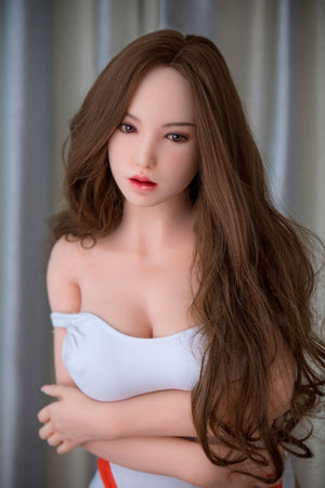 shantel 162cm brown hair big boobs skinny silicone teen sex doll(4)