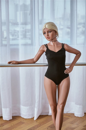 mariah 150cm blonde skinny flat chested tan skin tpe teen sex doll(11)