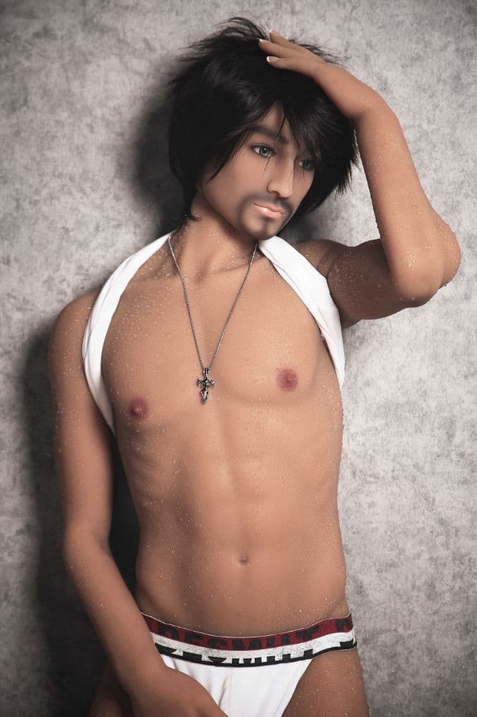 jordan 165cm af black hair male tan skin tpe gay boy sex doll(11)