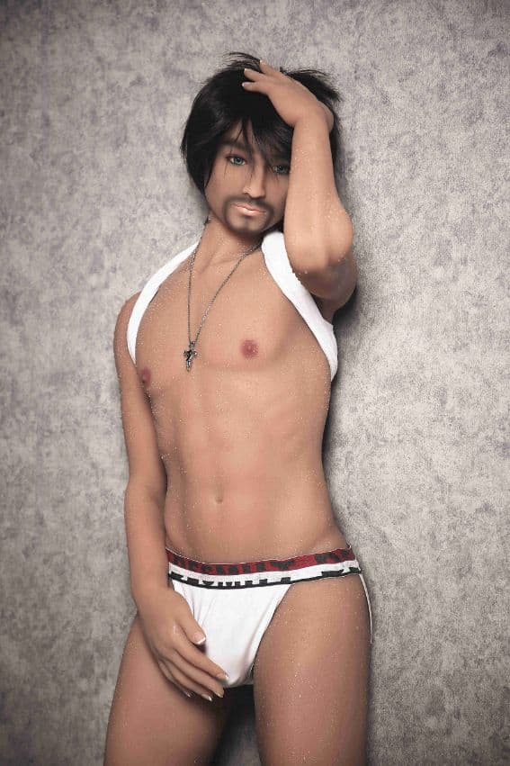 jordan 165cm af black hair male tan skin tpe gay boy sex doll(2)